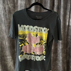 Recycled Karma Woodstock Graphic Tee – Vintage Wash Black – Size S